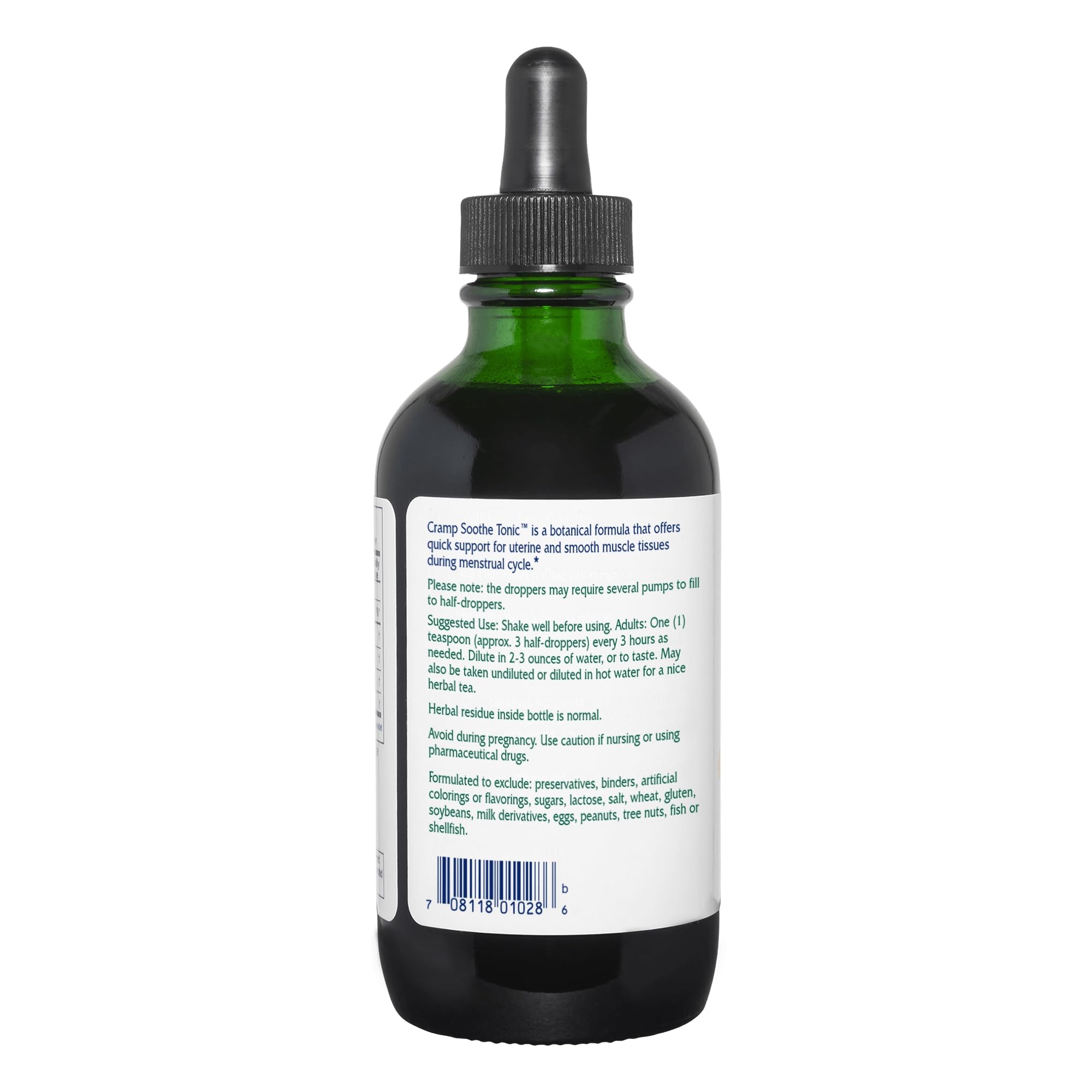 Vitanica Cramp Soothe Tonic – flacon vert élégant, formulation vegan prête à l'utilisation quotidienne.