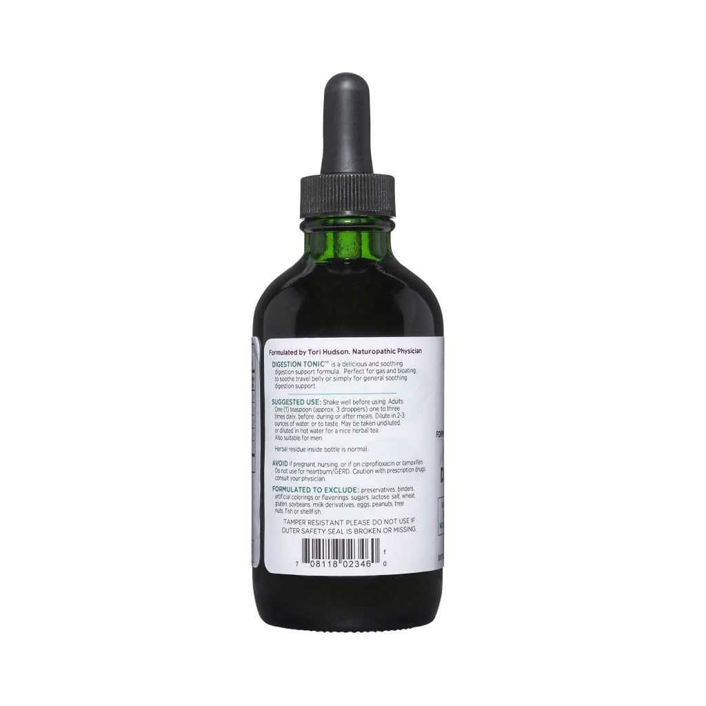 Vitanica Digestion Tonic — ingrédients clés: menthe, fenouil, gingembre, aloès.