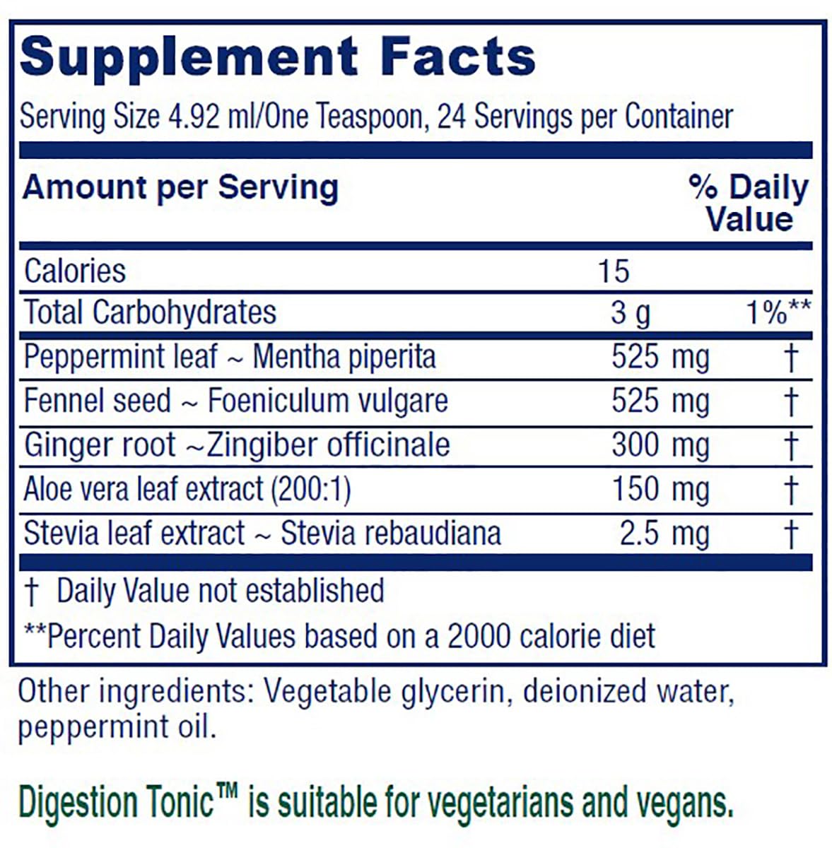 Vitanica Digestion Tonic – ingrédients fenouil et gingembre visibles, confort intestinal.