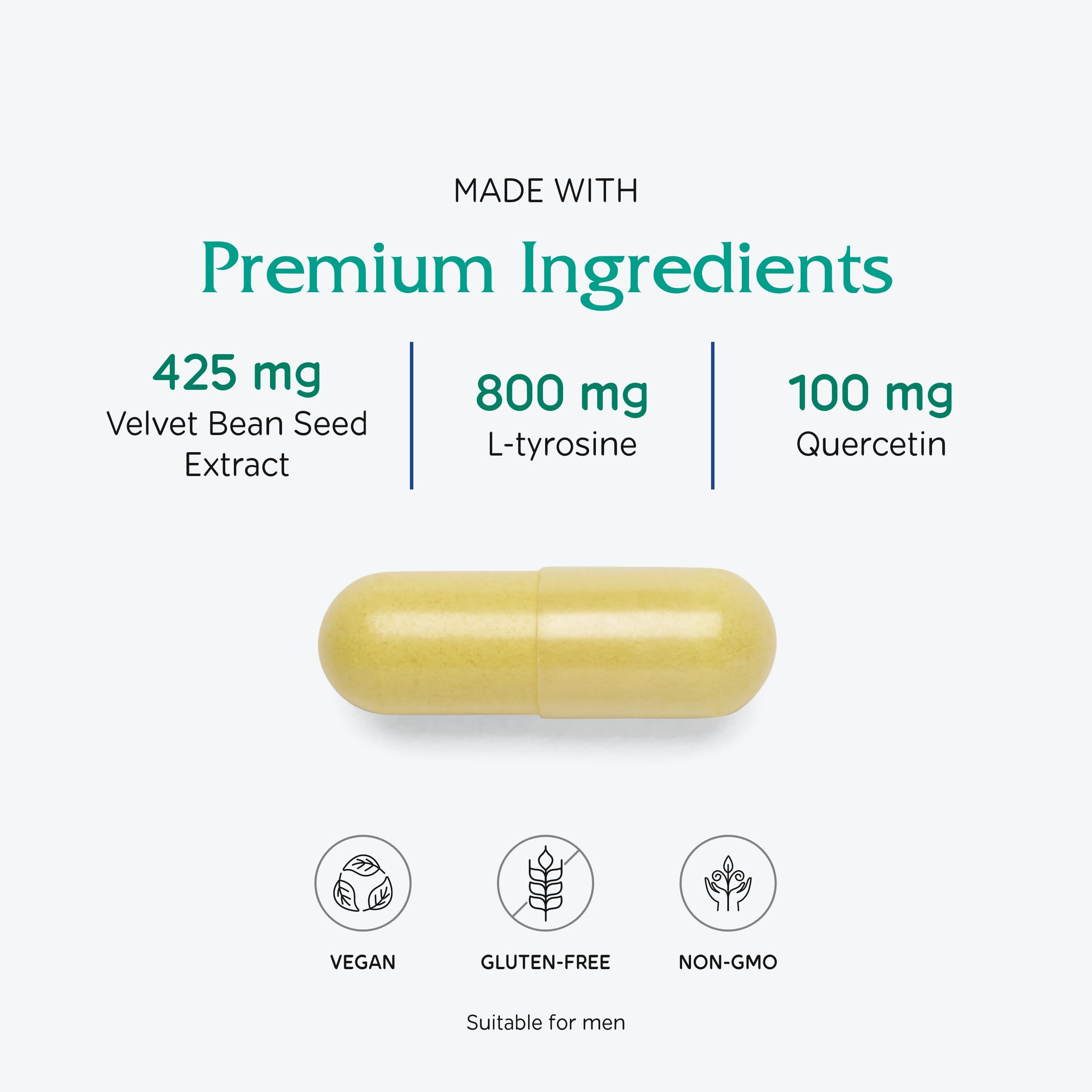 Vitanica Dopamine Assist, capsules pour usage quotidien et routine matinale.