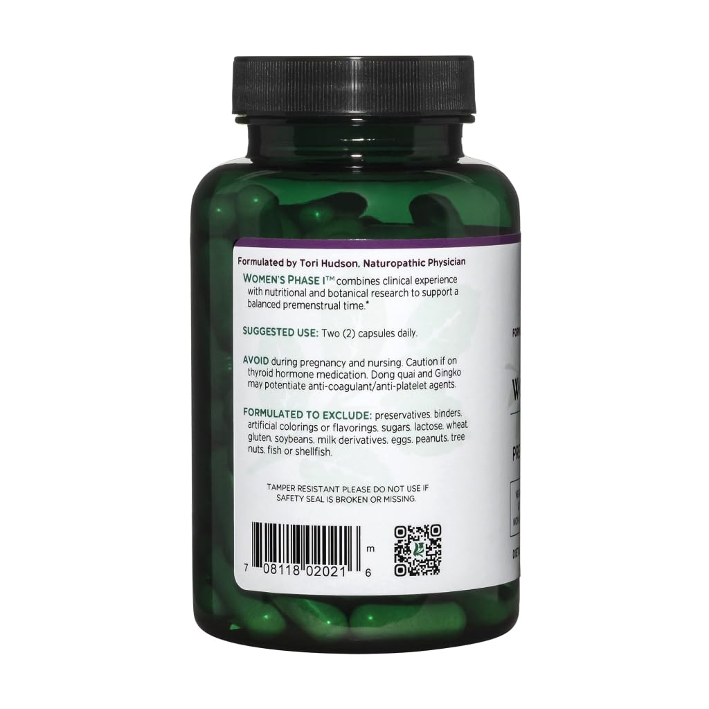 Vitanica Phase I, pilules-blanches-vegan, capsules véganes adaptées au bien-être prémenstruel.