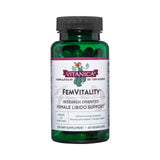 Vitanica FemVitality — bouteille et capsules visibles, soutien potentiel de l'énergie intime.