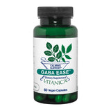 Vitanica GABA Ease — bouteille sur étagère, soutien calmant pour moments de stress.