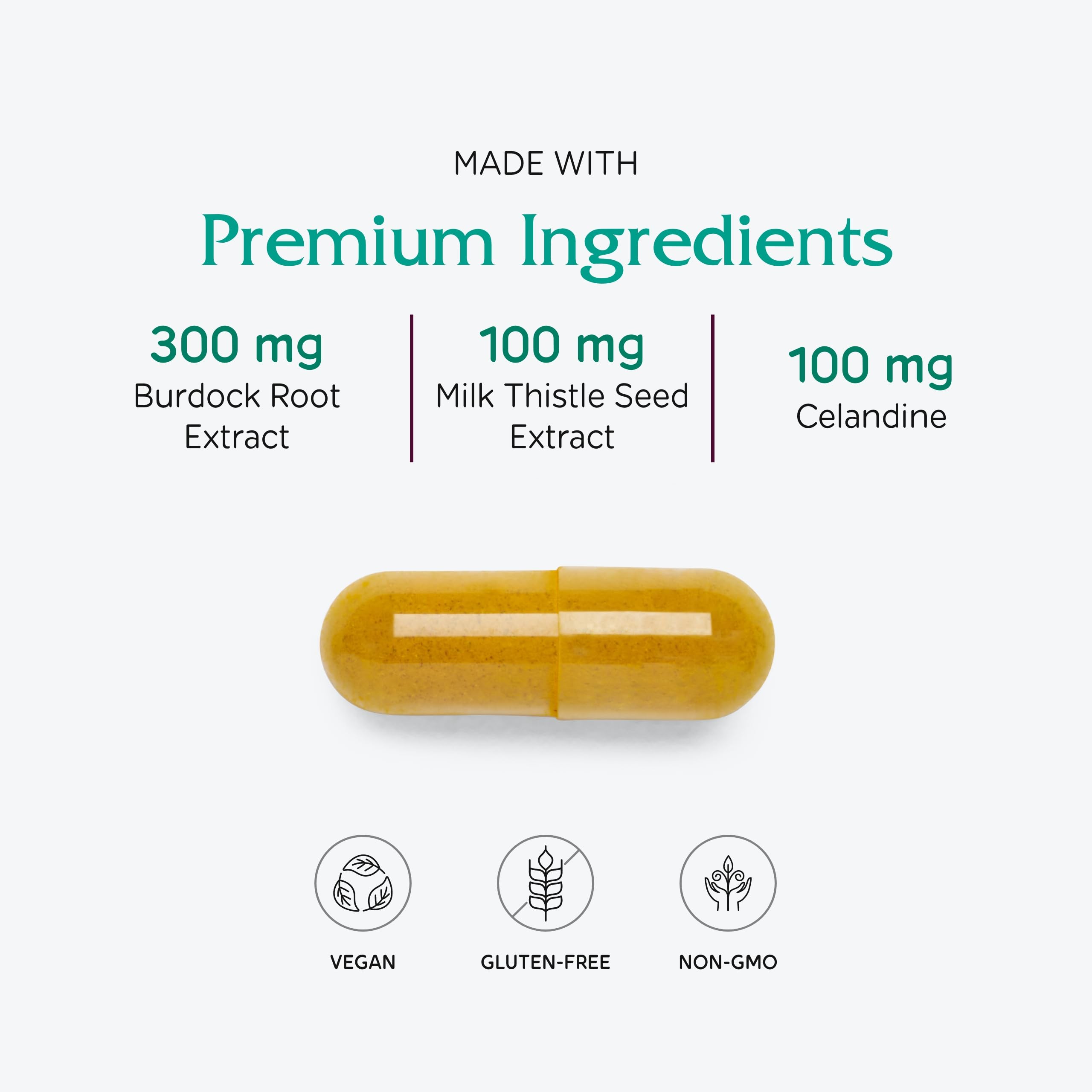 Formulation végane Hepafem par Vitanica, sans additifs artificiels.