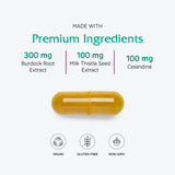 Formulation végane Hepafem par Vitanica, sans additifs artificiels.