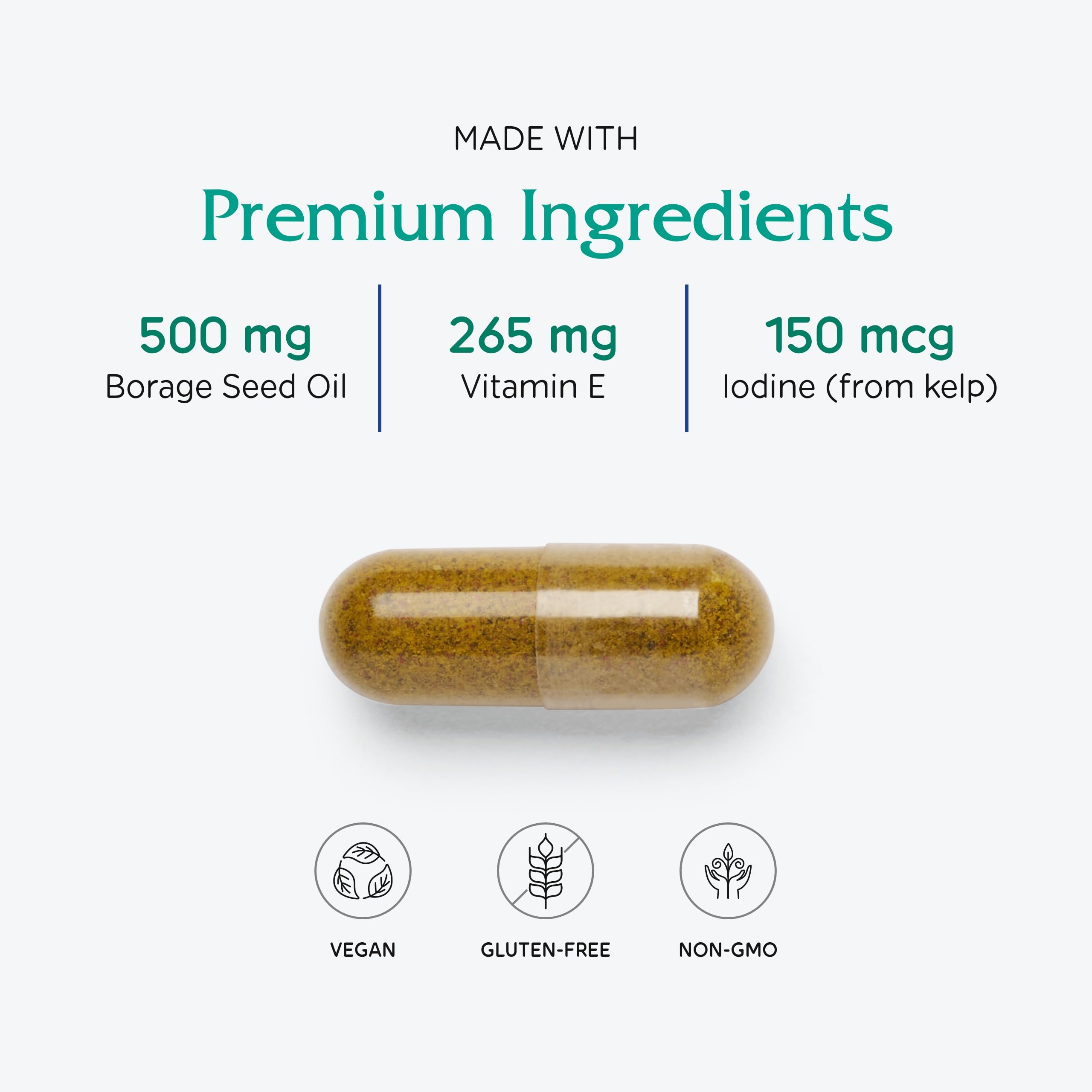Vitanica iode kelp — algues et flacon pour sensibilité mammaire.