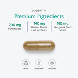 Fenugrec dans Vitanica Lactation Blend, soutien potentiel du flux.