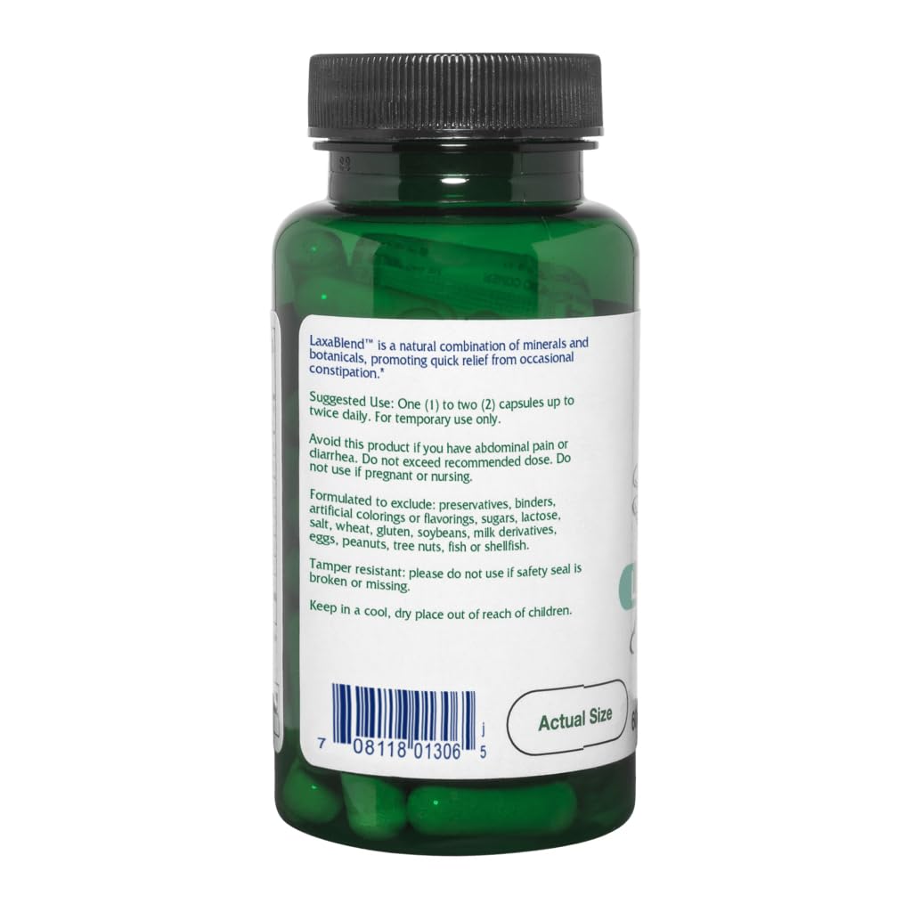 Capsules LaxaBlend prêtes à être prises pour un transit occasionnel.