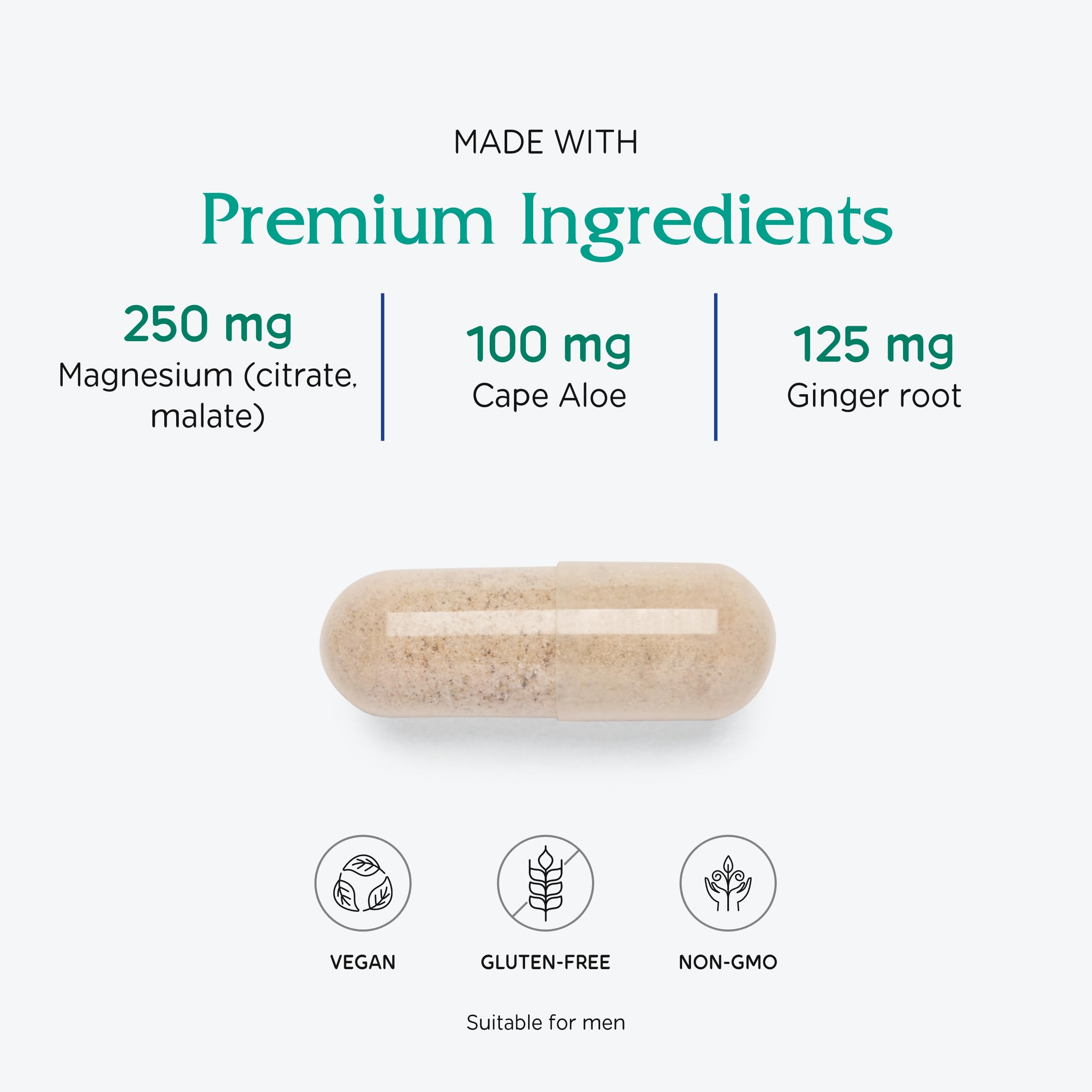 Ingrédients naturels de LaxaBlend présentés sur l'étiquette.