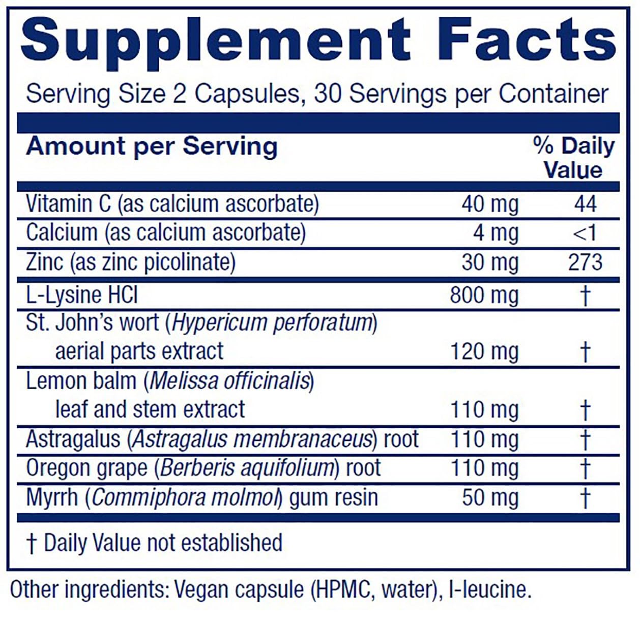 Vitanica Lysine Extra — capsules véganes faciles à intégrer à la routine.