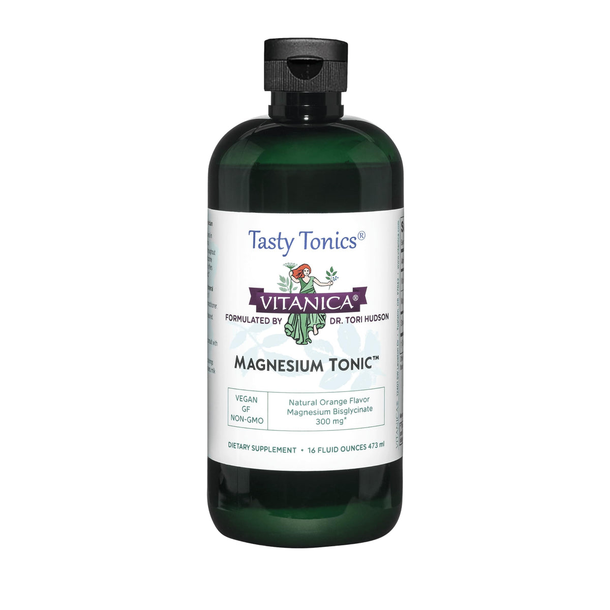 Vitanica Magnésium Tonic avant goût, bouteille orange et design distinctif.
