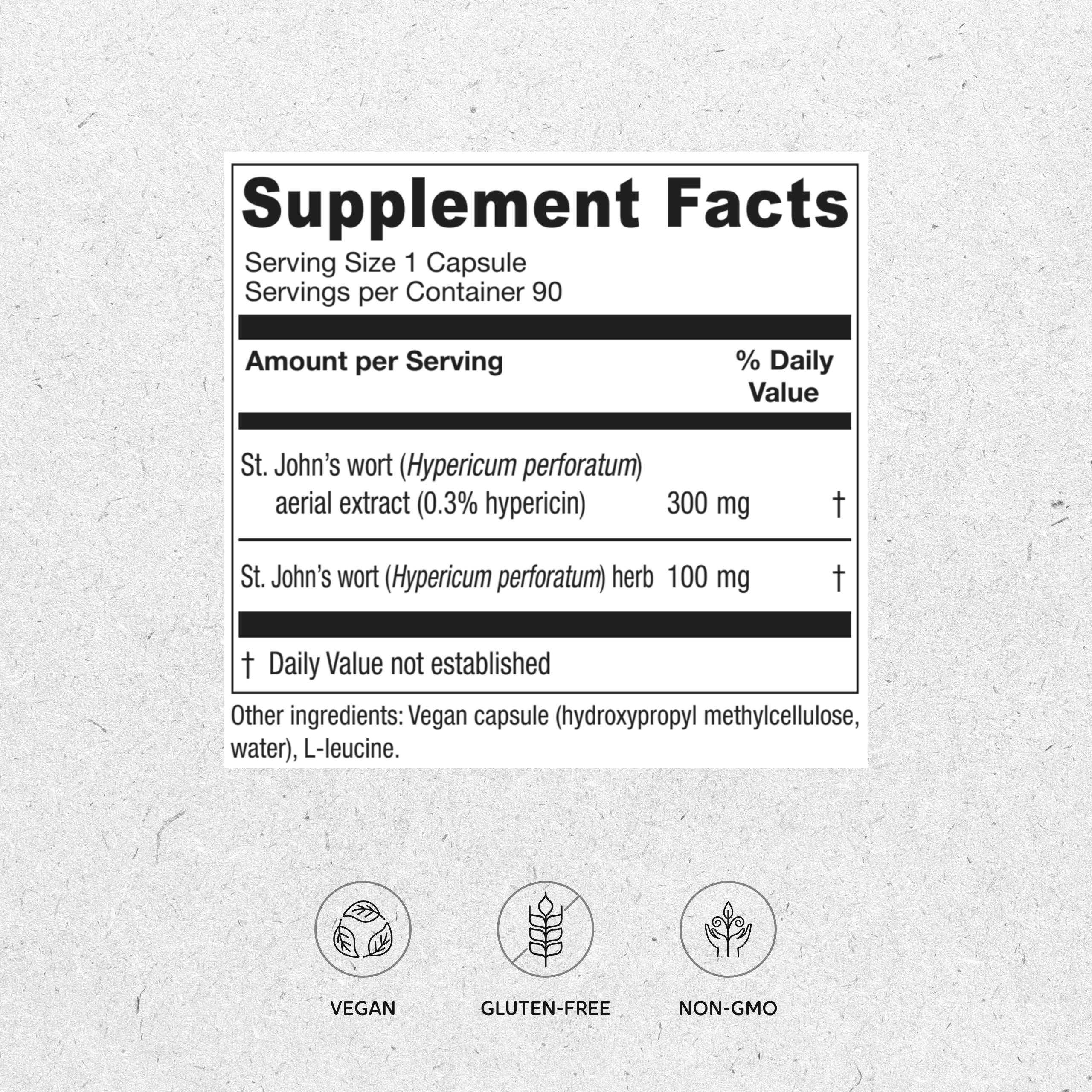 Bouteille Vitanica Millepertuis – formulation vegan et sans OGM pour une routine quotidienne.