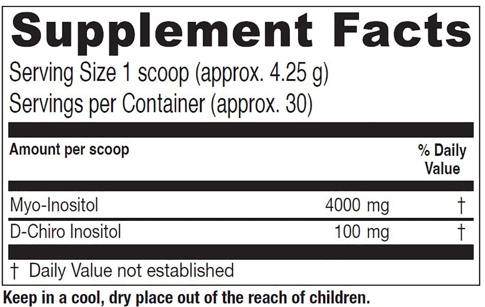 Vitanica Optinositol, dose cuillère, facilité d'utilisation quotidienne.