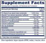 Vitanica Opti-Recovery – capsules et flacon en gros plan, soutien immunitaire potentiel après opération.