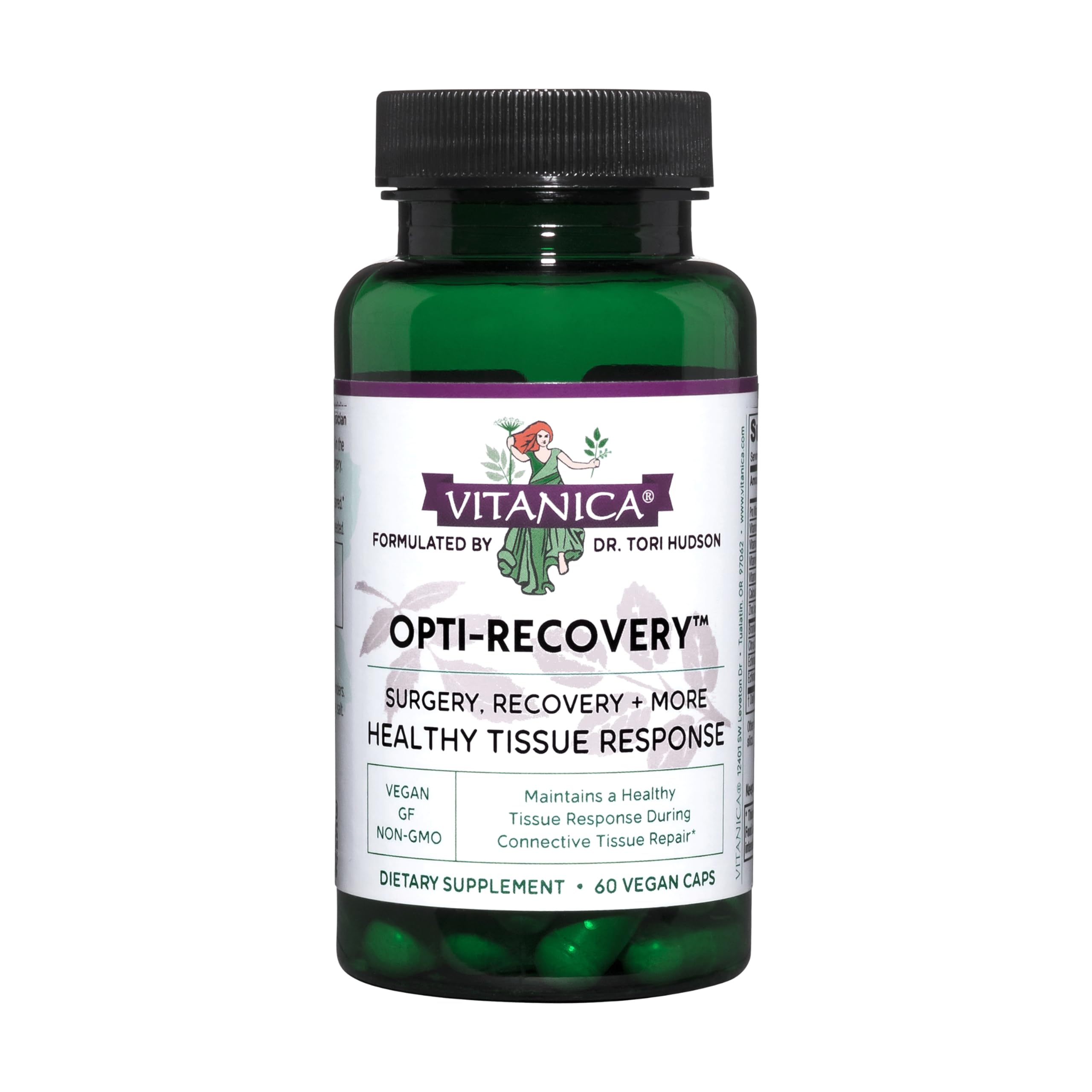 Vitanica Opti-Recovery emballage capsules: soutien post-chirurgie et récupération pratique.