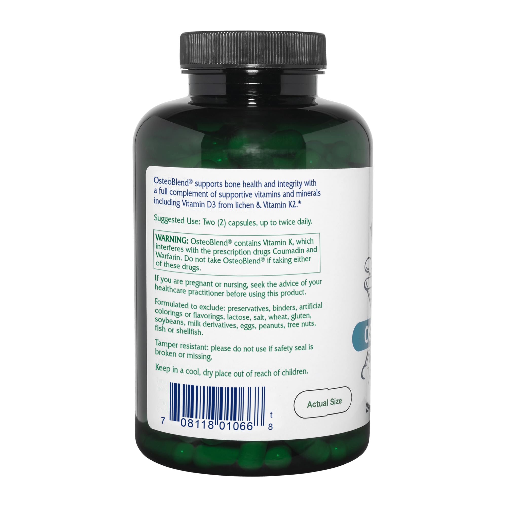 Vitanica OsteoBlend, vitamine D et nutriments clés pour maintenir la solidité des os.