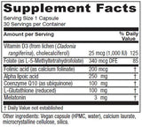 Vitanica Ovum P.M. capsule montrant vitamine D3, soutien embryonnaire potentiel