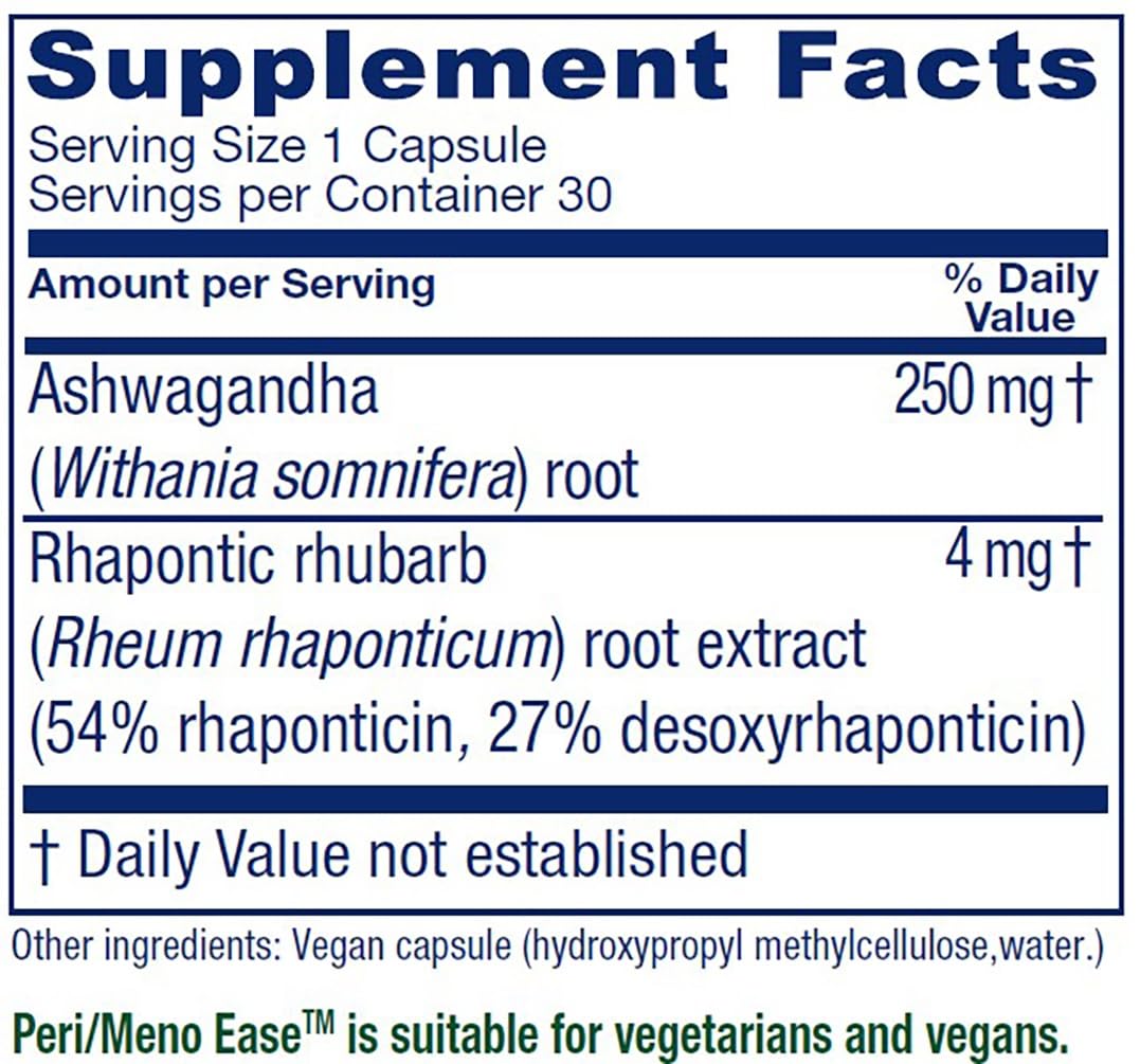Vitanica Peri/Meno Ease – Capsules visibles pour soutien sommeil et énergie.