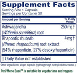 Vitanica Peri/Meno Ease – Capsules visibles pour soutien sommeil et énergie.