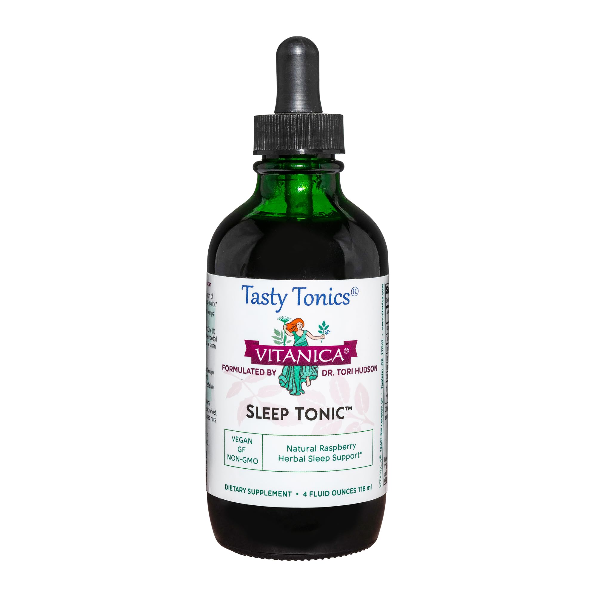 Vitanica Sleep Tonic : flacon visible, soutien la relaxation avant le coucher.