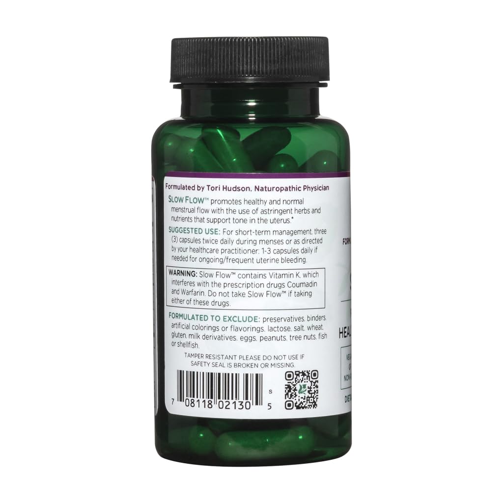 Vitanica Slow Flow – herbes traditionnelles visibles utilisées pour soutenir le flux normal.