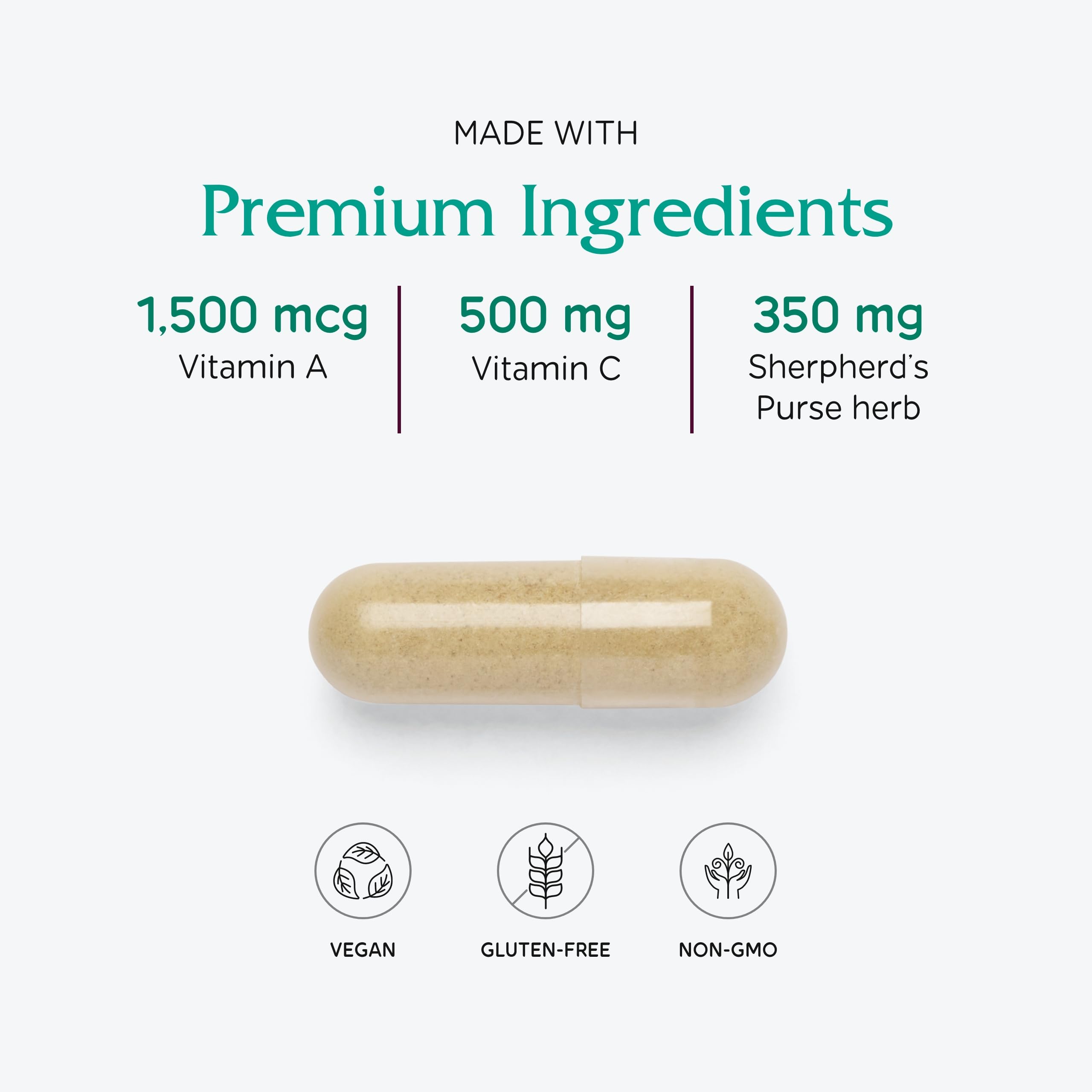 Vitanica Slow Flow – gélules en gros plan faciles à intégrer à une routine.