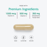 Vitanica Slow Flow – gélules en gros plan faciles à intégrer à une routine.