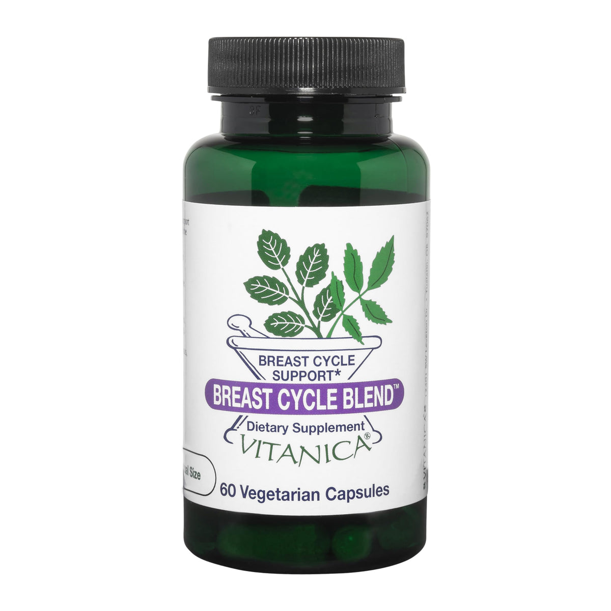 Vitanica soutient cycle sein — flacon et gélules pour soutien cyclique.
