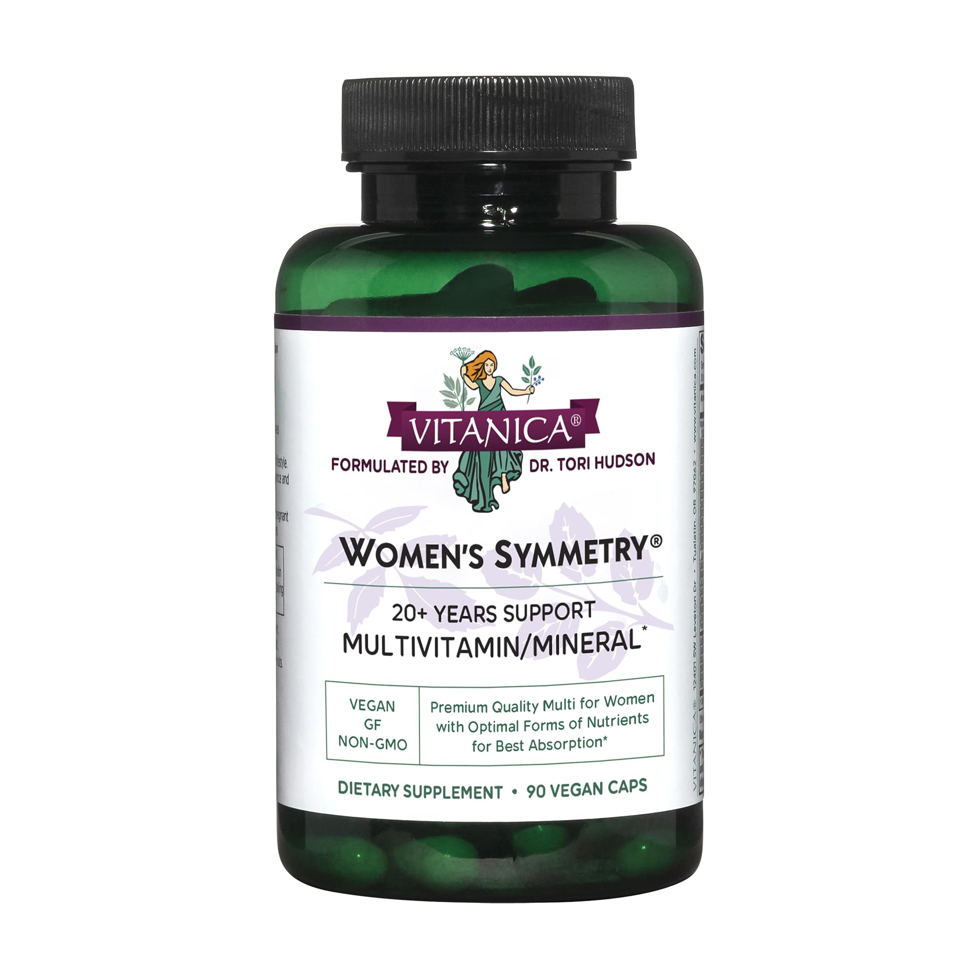 Vitanica Symmetry: bouteille de 90 capsules, pratique à emporter pour votre routine quotidienne.