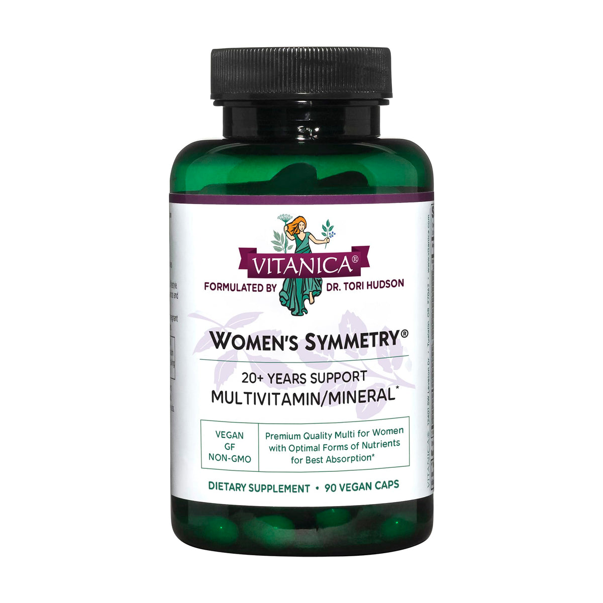 Vitanica Symmetry: bouteille de 90 capsules, pratique à emporter pour votre routine quotidienne.