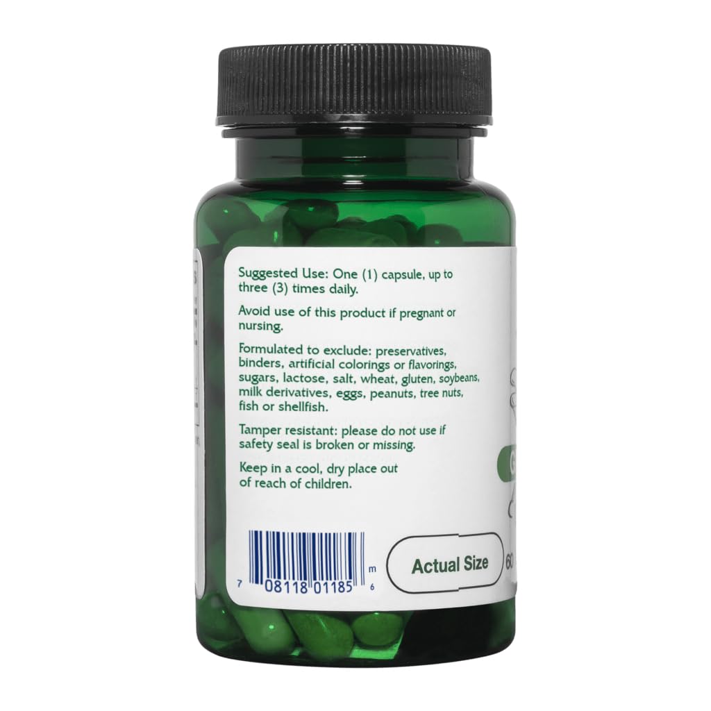 Vitanica Thé Vert – Etiquette: étiquette détaillant les polyphénols et EGCG.