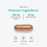 Vitanica Thé Vert – Polyphénols 330 mg: capsule équivalente à trois tasses.