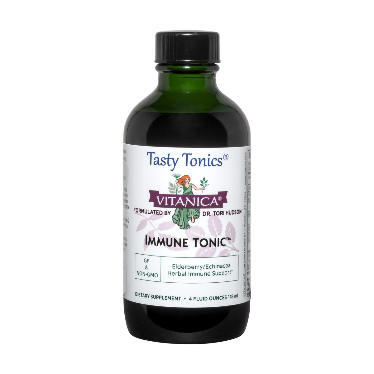Vitanica Tonique Immunitaire — bouteille en verre, soutien immunitaire naturel potentiel.
