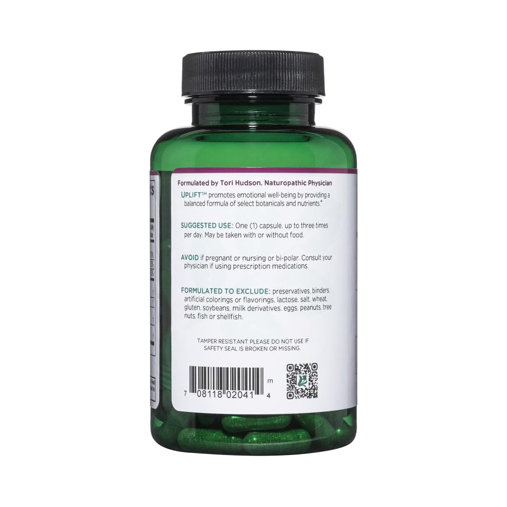 Vitanica Uplift – boite-produit: aperçu clair de l'étiquette et des ingrédients.