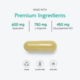 Composition botanique de Vitanica Bladder Ease avec plantes et nutriments clés.