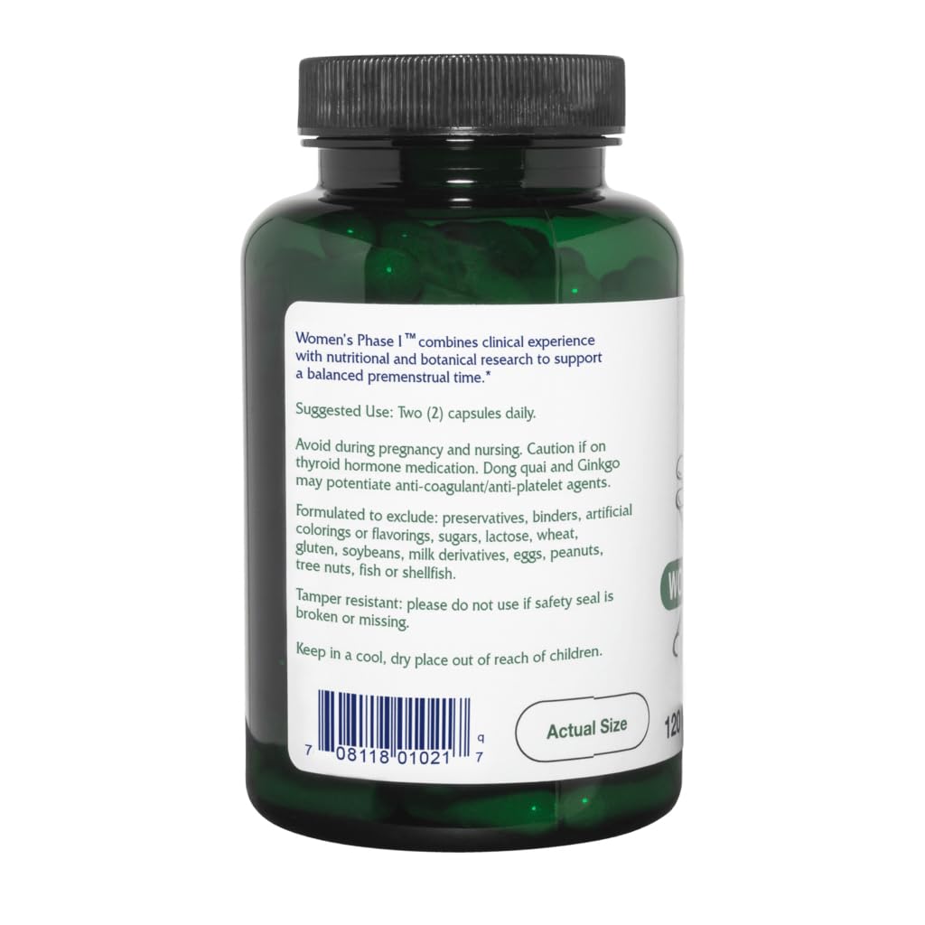 Capsules véganes Vitanica Phase I adaptées au mode de vie sans produits animaux.