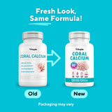 Vitapia Coral Calcium étiquette nutrition indiquant calcium et minéraux essentiels pour le soutien quotidien.