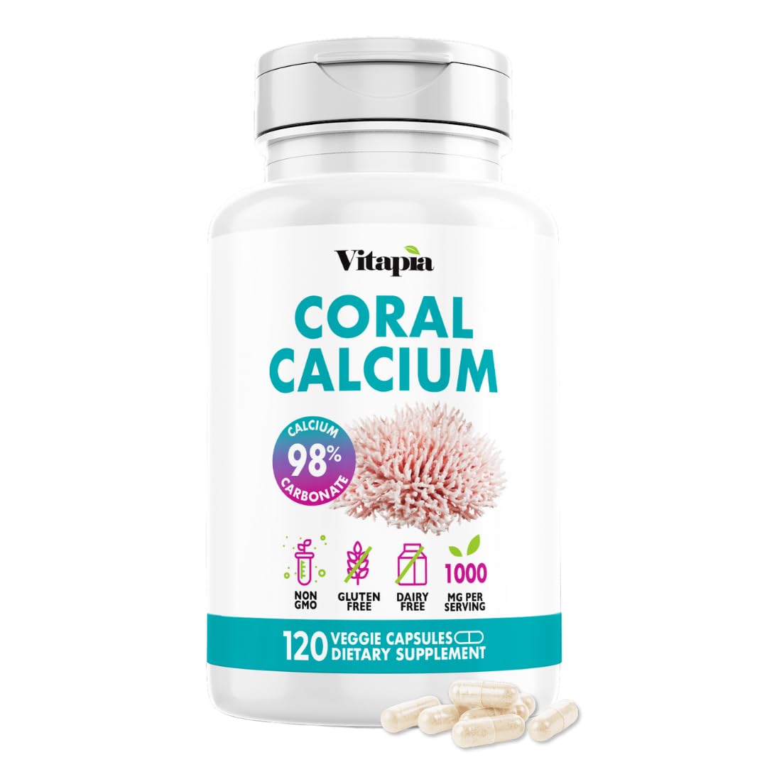 Vitapia Coral Calcium pilules 1000mg faciles à avaler pour le quotidien.