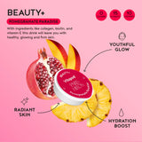 Vitapod Paris Hilton Beauty+ Pomegranate Paradise, bouteille prête à l’emploi pour une hydratation chic et pratique.