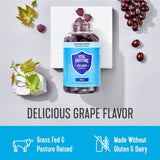 Vital Proteins Collagen Gummies, saveur raisin naturelle, sans gluten.