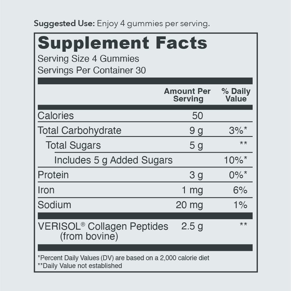 Vital Proteins Collagen Gummies, texture douce, dégustation agréable au quotidien.