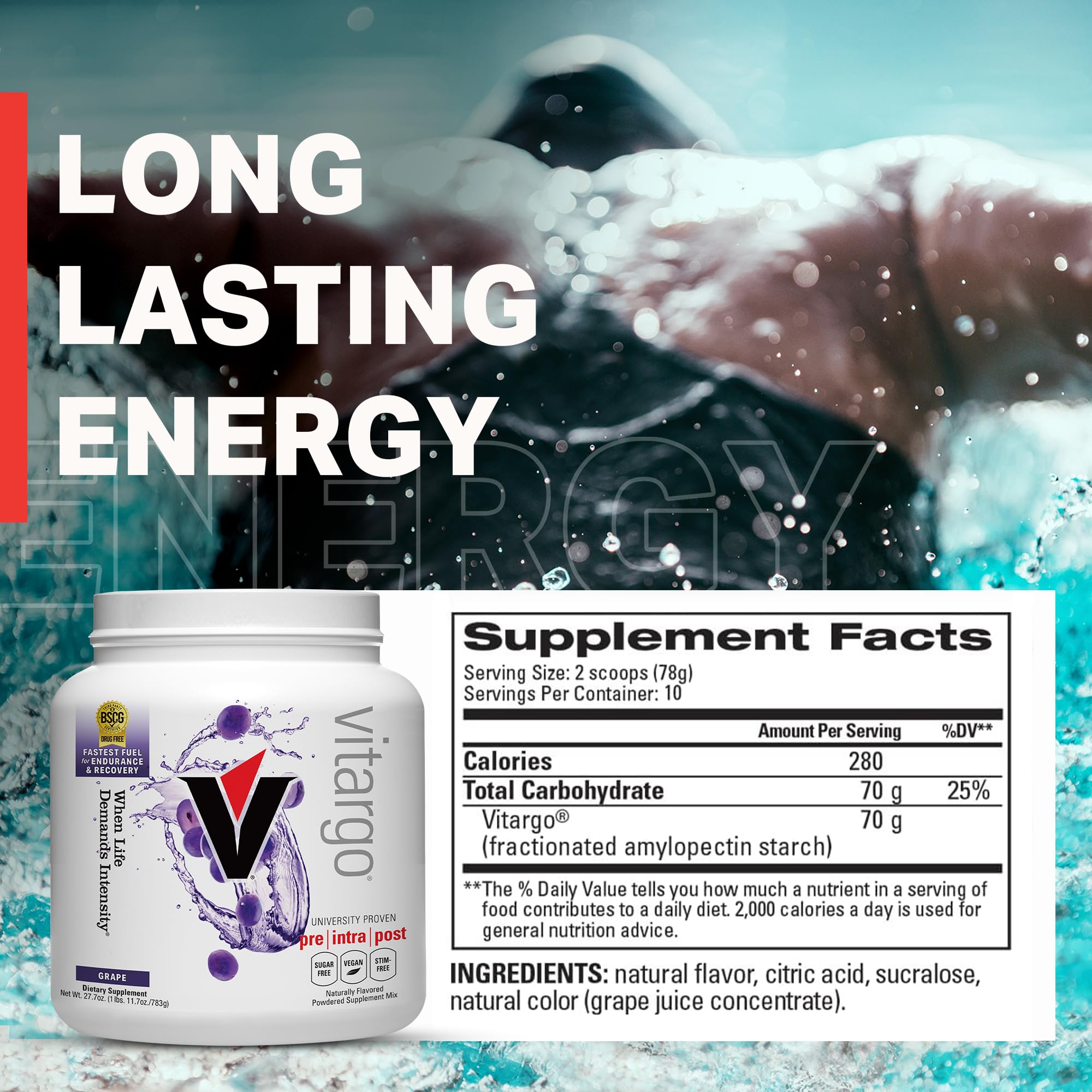 Vitargo: étiquette sans sucre et végan, contrôle qualité