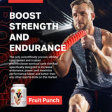 Vitargo Mélange dans Verre Fruit Punch, solution prête à l'emploi pendant l'entraînement.