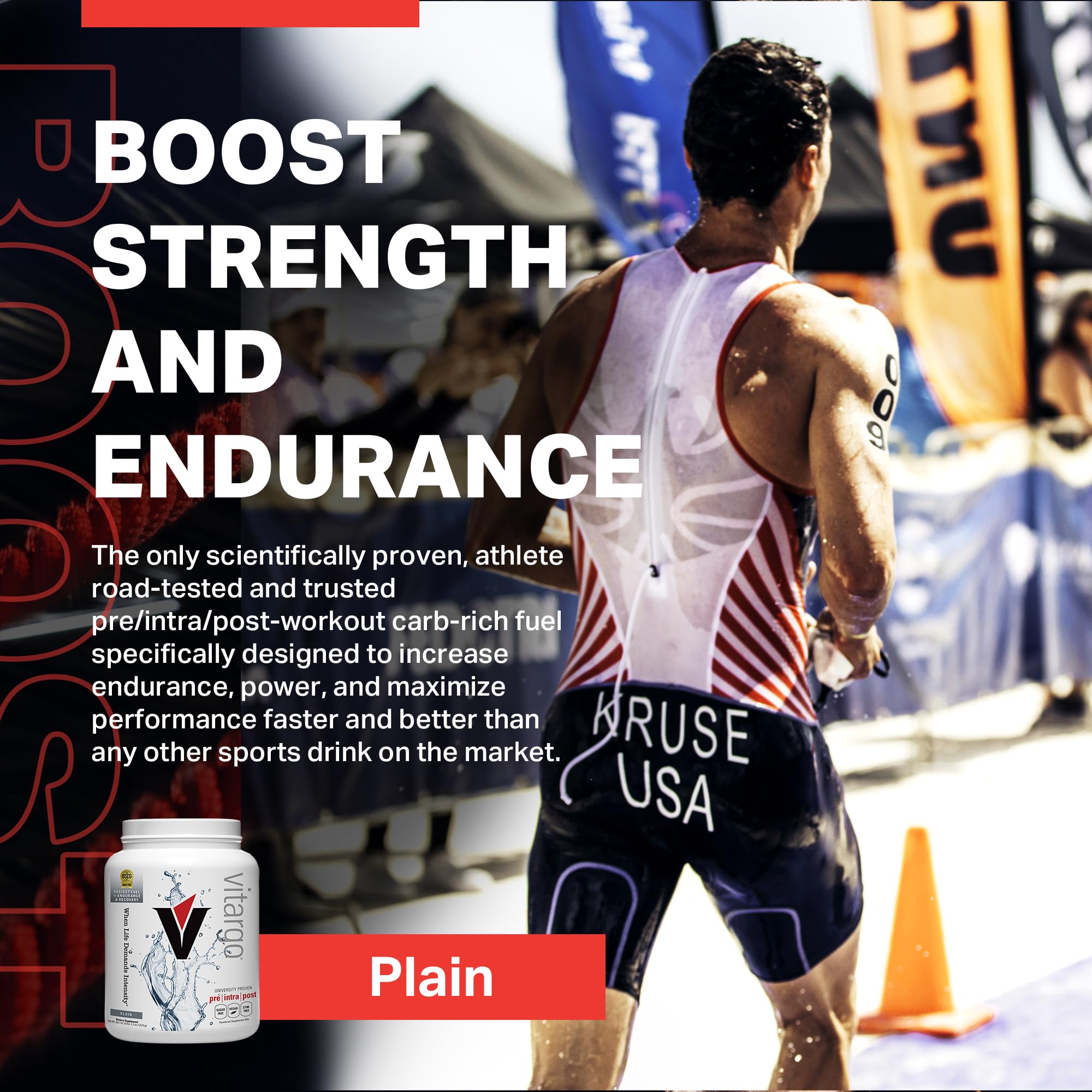 Vitargo, poudre glucides après entraînement, récupération accélérée et glycogène reconstruit.