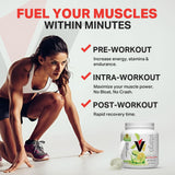 Vitargo poudre dans le shaker, digestion rapide et énergie durable sans lourdeur.