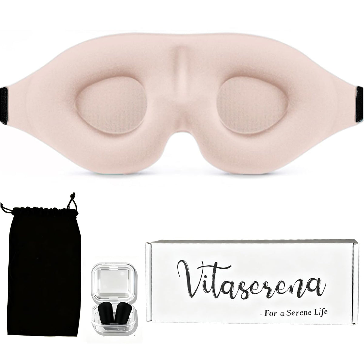 VITASERENA masque sommeil 360° bloque lumière pour un sommeil profond
