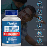 Vitassium capsules électrolytes sans gluten et sans allergènes, adapté à divers régimes.