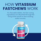 Vitassium FastChews tablettes Fruit Punch, goût agréable et absorption rapide.