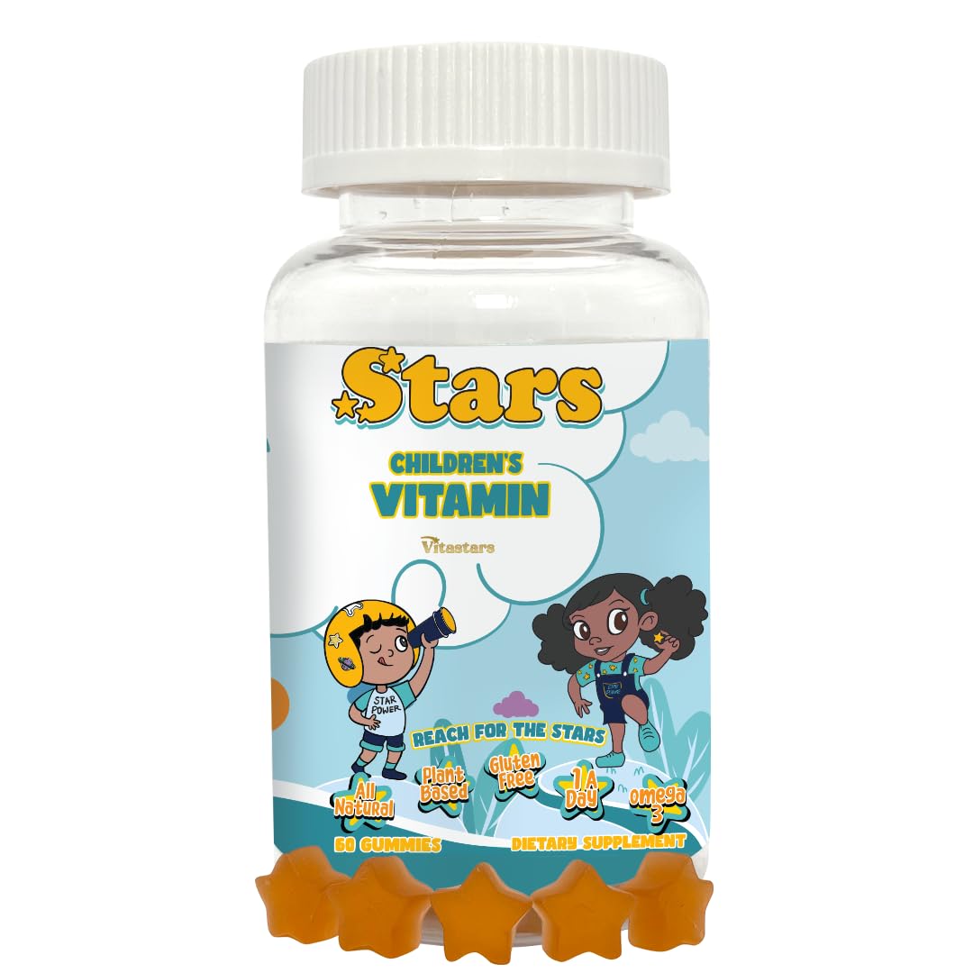 Vitastars Stars Kids gommes en forme d etoile pour enfants, routine quotidienne agreable.
