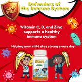 Vitastars Omega-3 d origine vegetale en gommes, soutien potentiel au developpement cerebral et visuel.